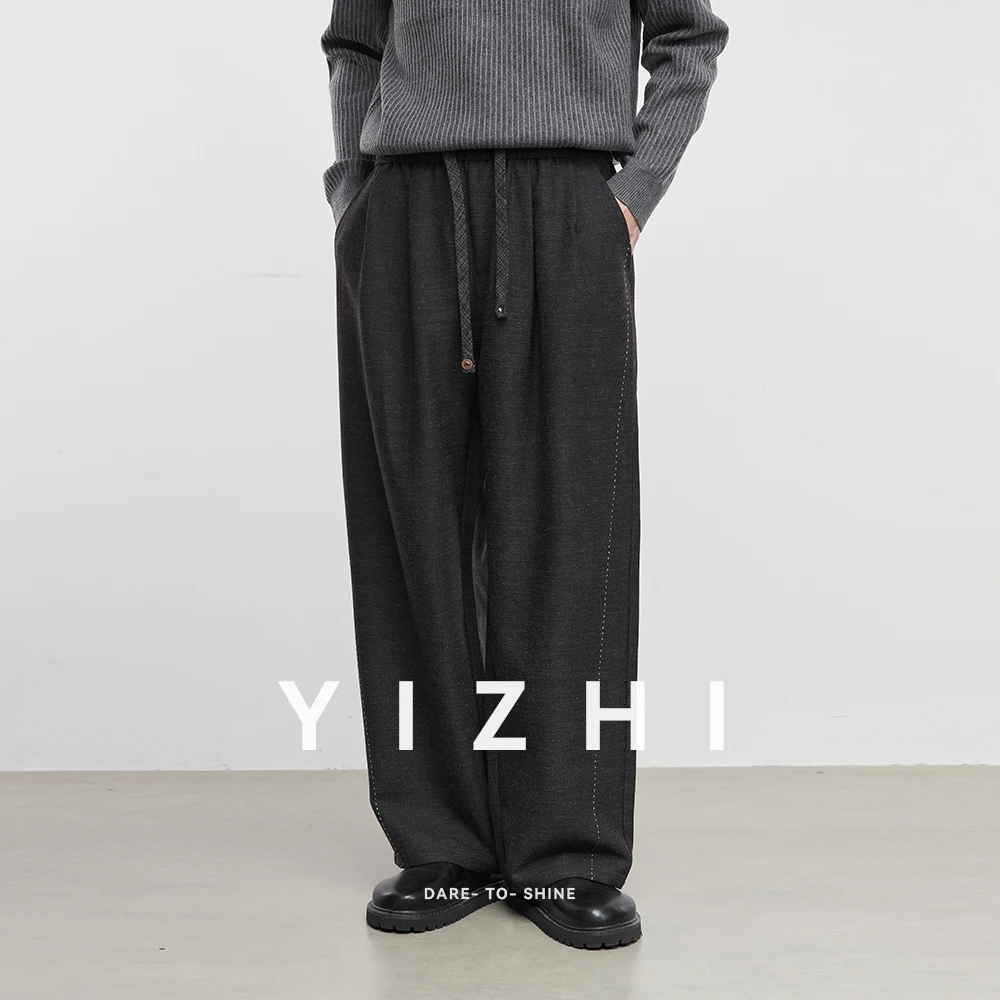 

Модные мужские толстые теплые универсальные повседневные брюки, осень-зима 2024, новые простые свободные теплые длинные спортивные брюки