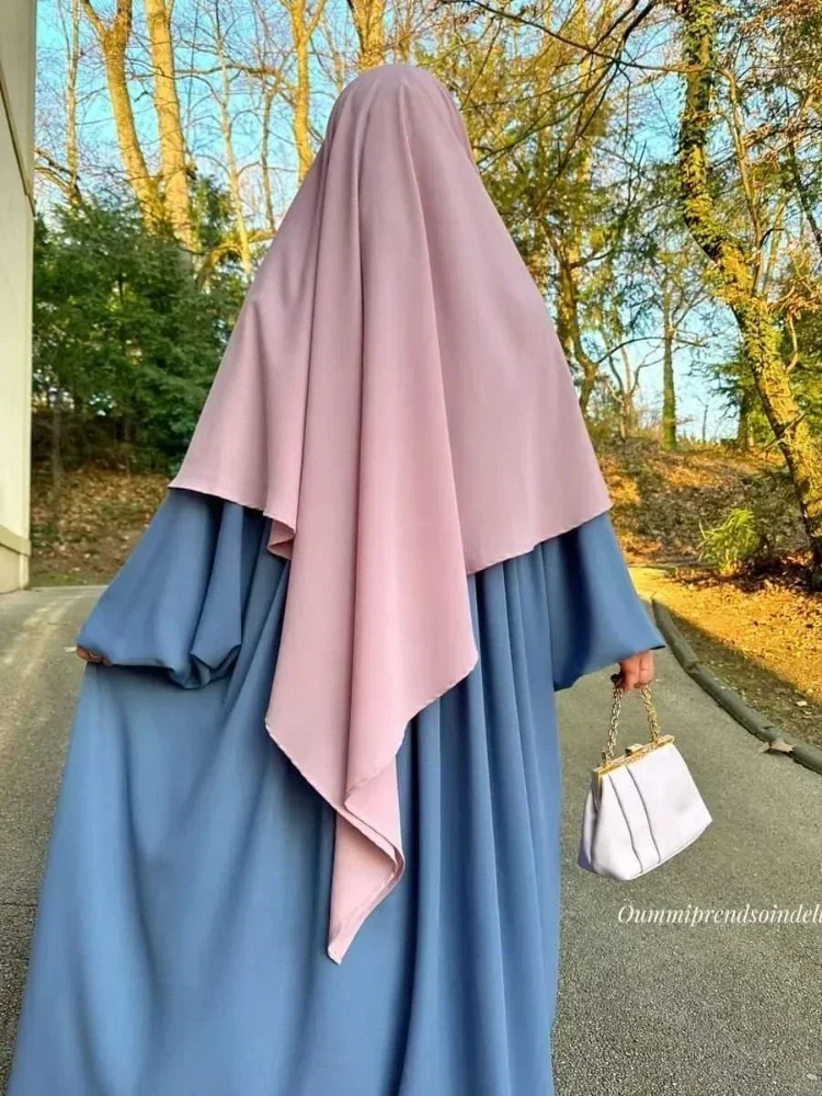 Eid Preghiera Indumento Hijab Lungo Khimar Ramdan Musulmano Lungo Copricapo Donne di Un Pezzo Jubha Islamico Hijab Musulman Dejellab 2026