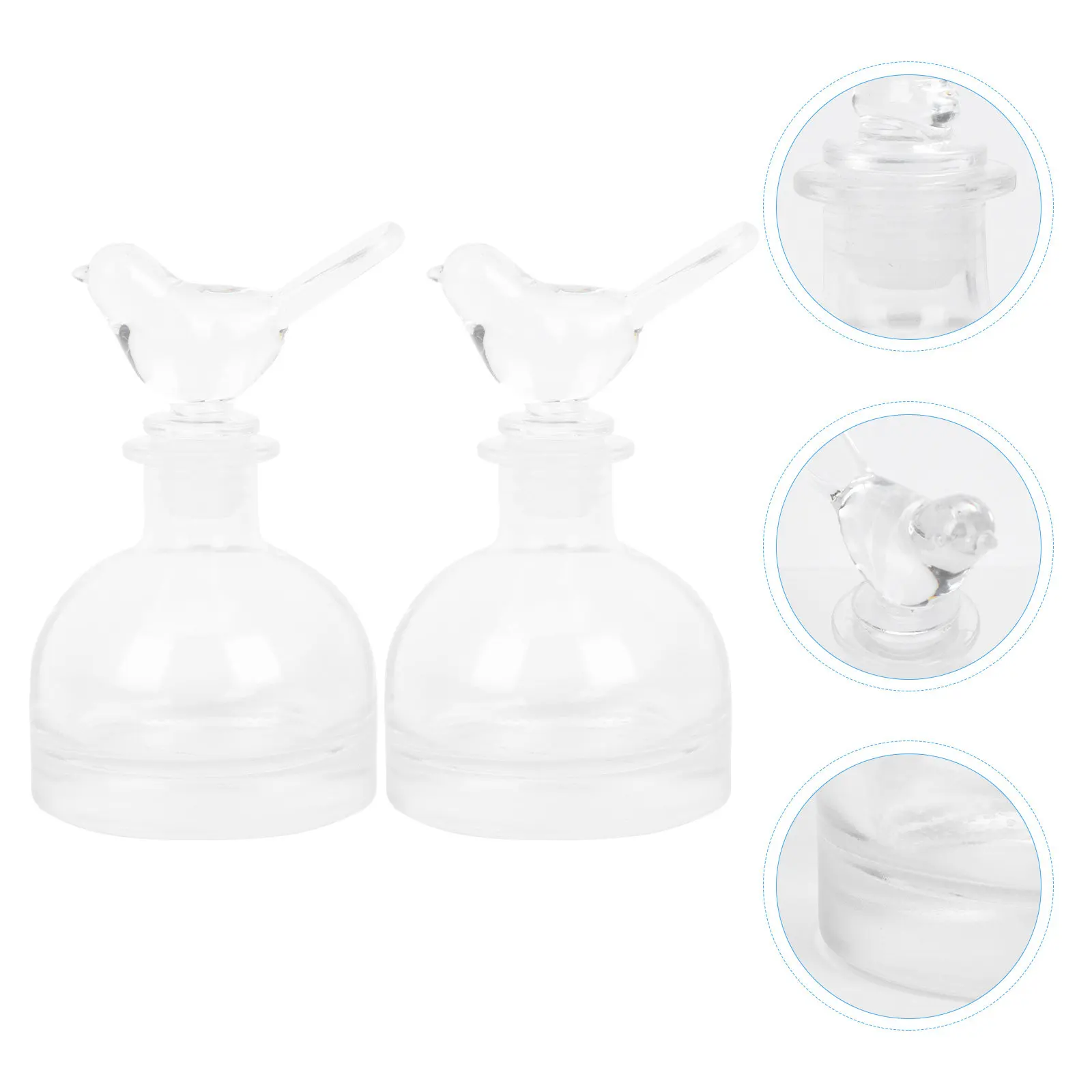 

2Pcs Aroma Bottles Aromatherapy Glass Sealed Containers Decorative Home Living Room Ornaments