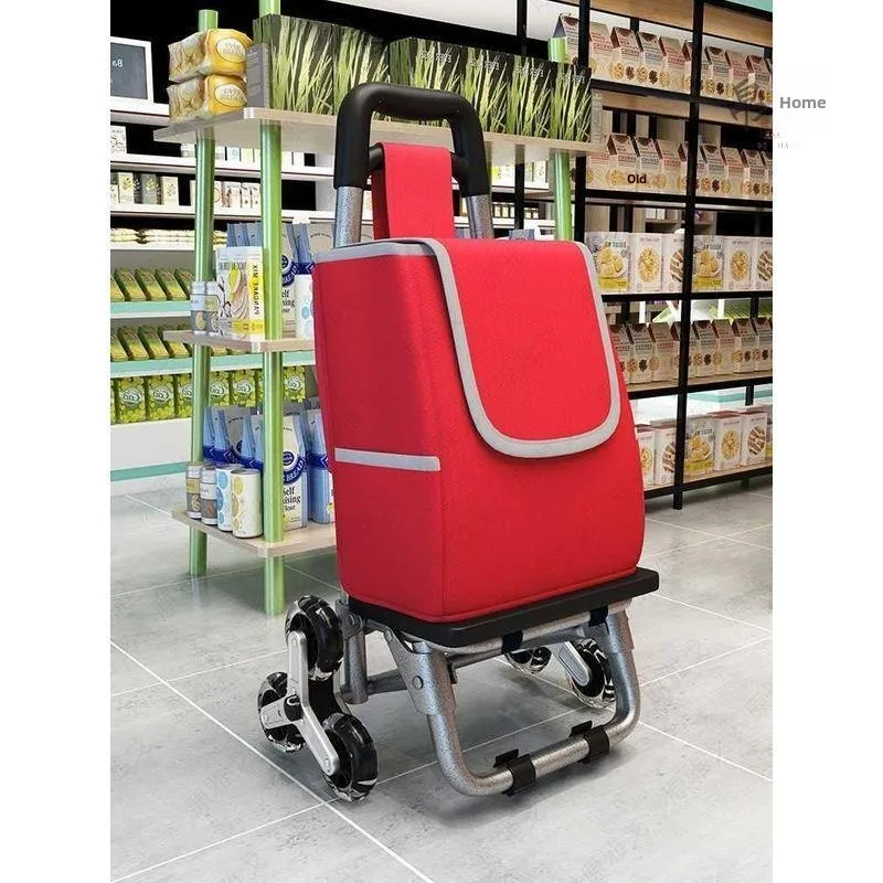 

Portable Hand-Pulled op Cart Stair Climbing Vegetable Bung Car Small Trailer Household Lage Easy to Carry on