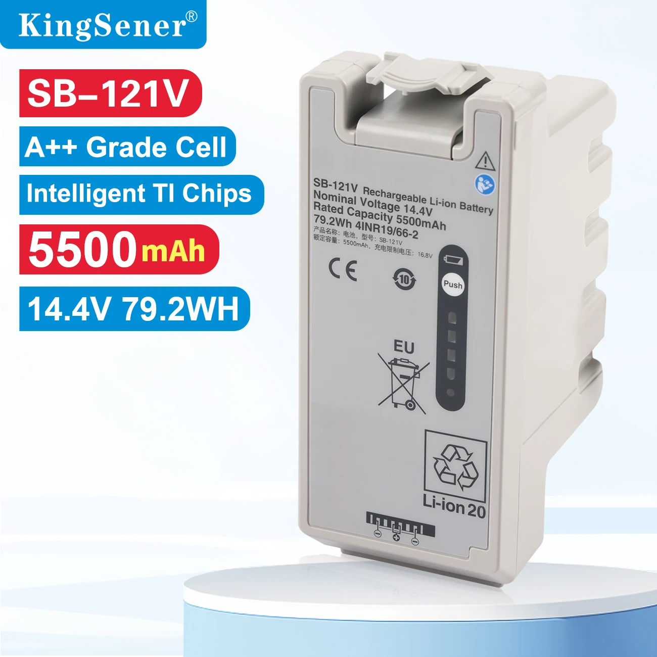 KingSener SB-121V Replacement Li-ion Battery for NIHON KOHDEN EMS-1052 Semi-automatic External Defibrillator