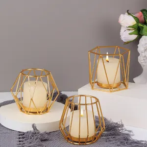 Nordic Gold Iron Candlestick, Creative House Model Room Empty Line Decoration, Romantic Atmosphere, 1 12 MAIN SALES CUNCHER - №8