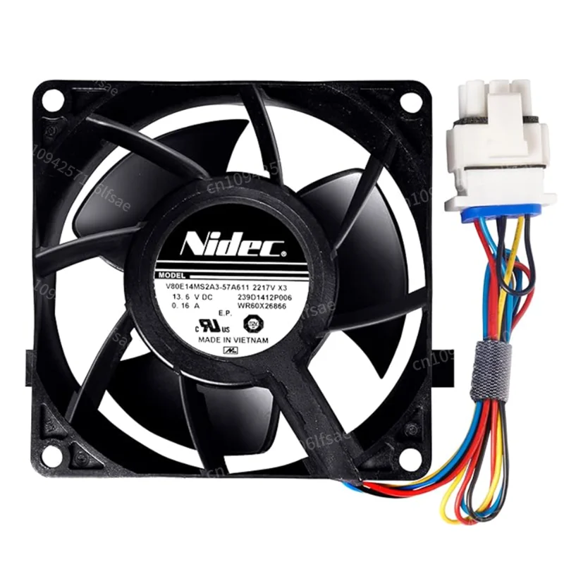 

WR60X26866 Refrigerator Evaporator Fan Motor Compatible with ge Refrigerator, Replace V80E14MS2A3-57A611 WR60X10341 WR60X10356