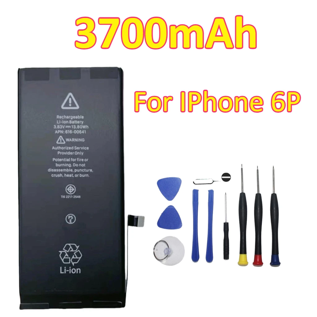بطارية هاتف محمول جديدة 2340 مللي أمبير في الساعة 3700 مللي أمبير في الساعة لهاتف آيفون 6/6S/6P/6SP + أدوات