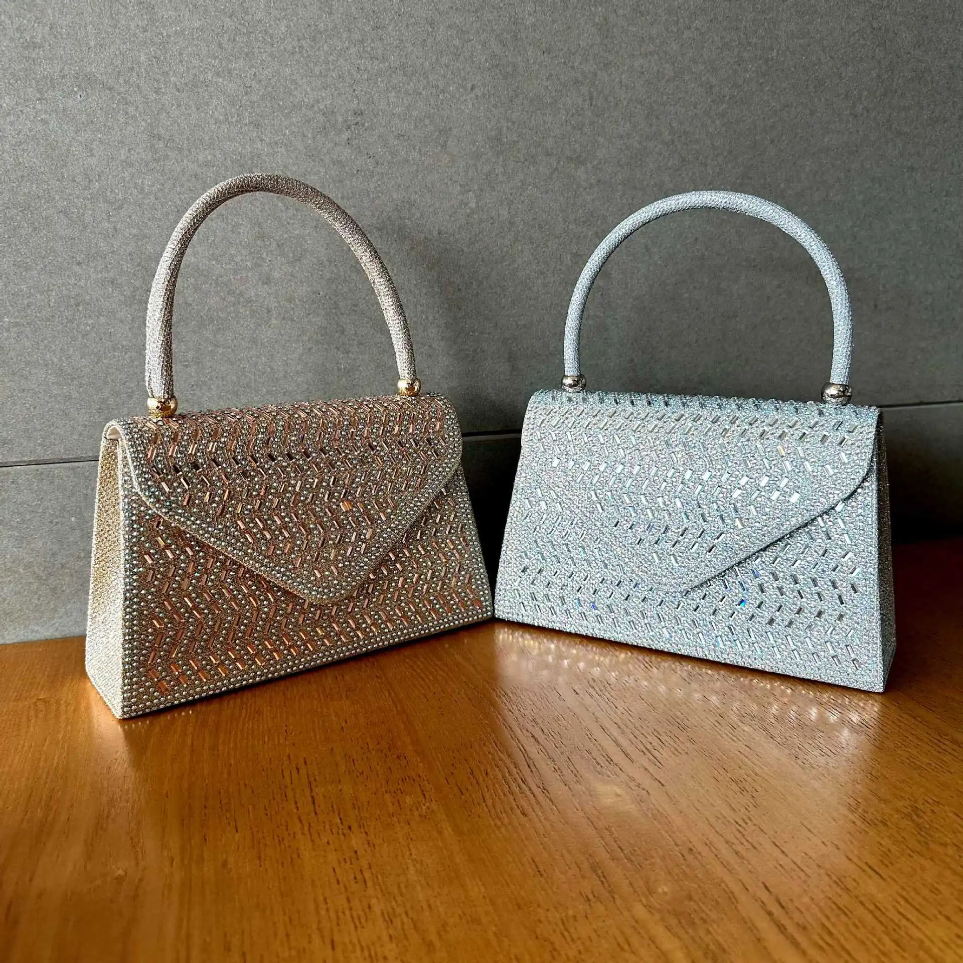Rhinestone Handbag Women Clutches Nylon Bride Bag Purse Designer Evening Bags Party Wedding Clutch Wallet Fashion Shoulder Bag