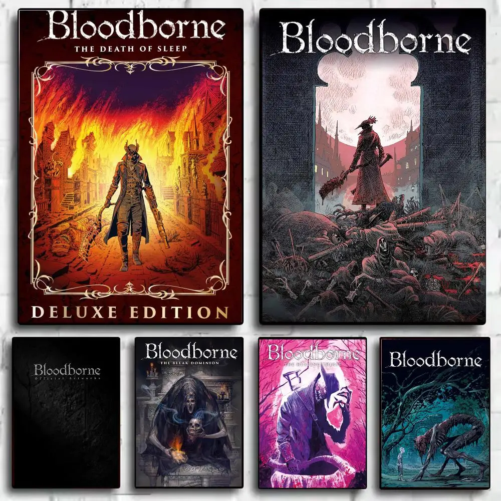 Hot Game B-Bloodborne Poster Wall Art Poster Print Decorative Artwork for Bedroom Living Room Office Home Decoration