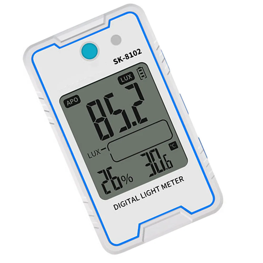 Digital Lux Meter SK-8102 For MINI for Light Intensity Measurement for strobe Flicker 10Hz-10kHz 0.1 to 999900 Lux