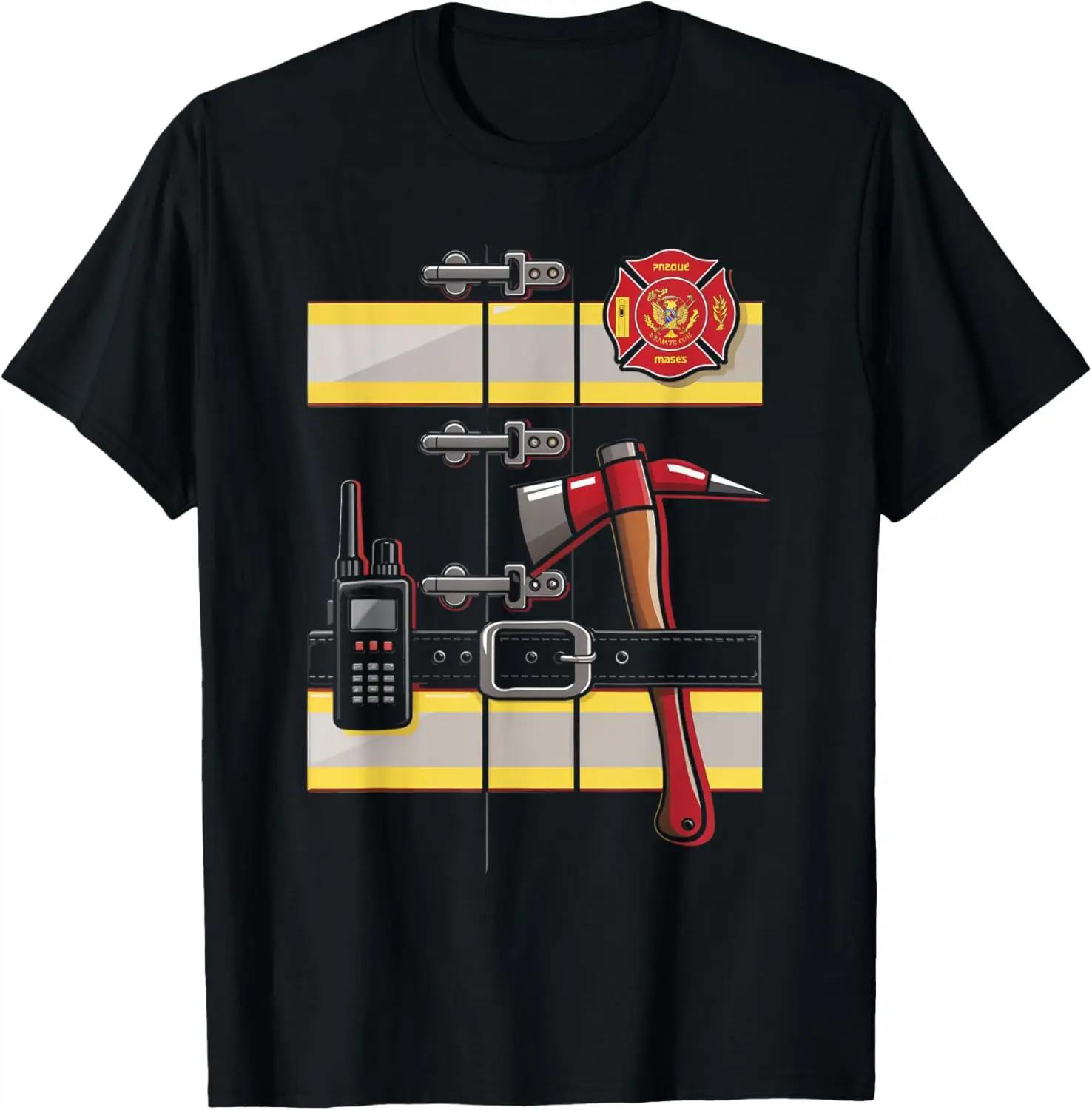 Firefighter Costume Fireman First Responder Axe Radio T-Shirt