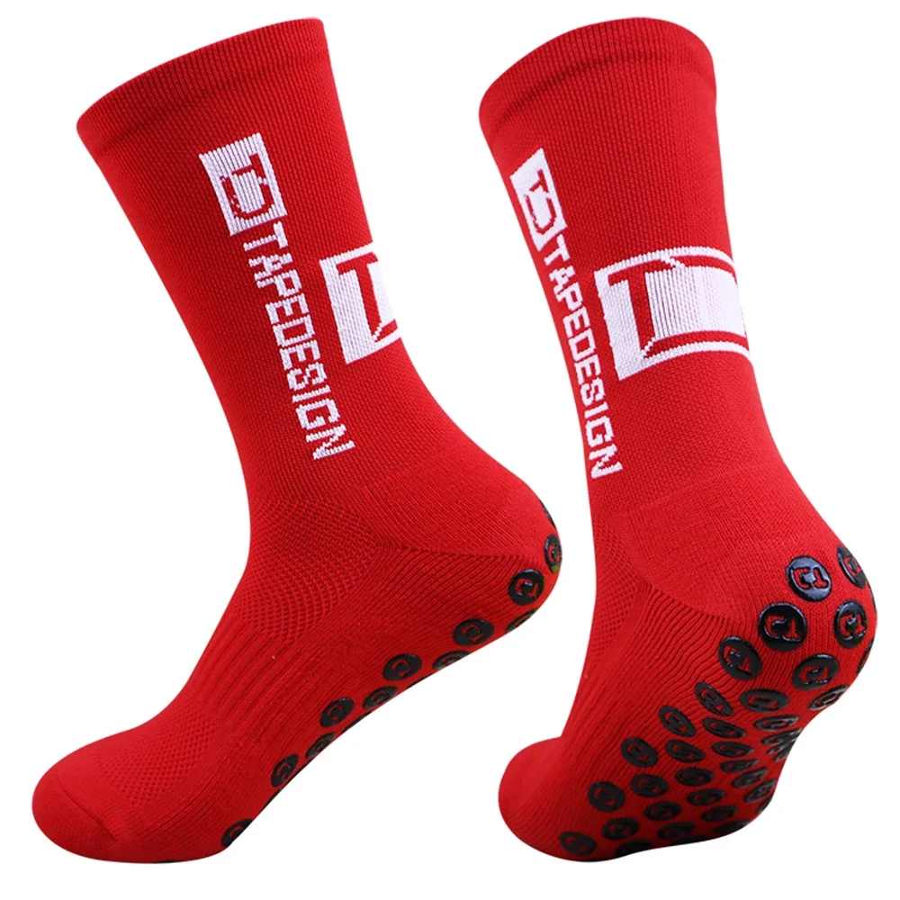 1 Pair Non Slip Soccer Socks Men Non Skid Grip Football Basketball Sport Cycling Socks