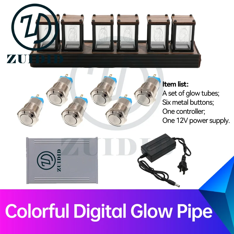 ZUIDID escape room Colorful Digital Glow Pipe adjust all the numbers to the correct value  to unlock escape game