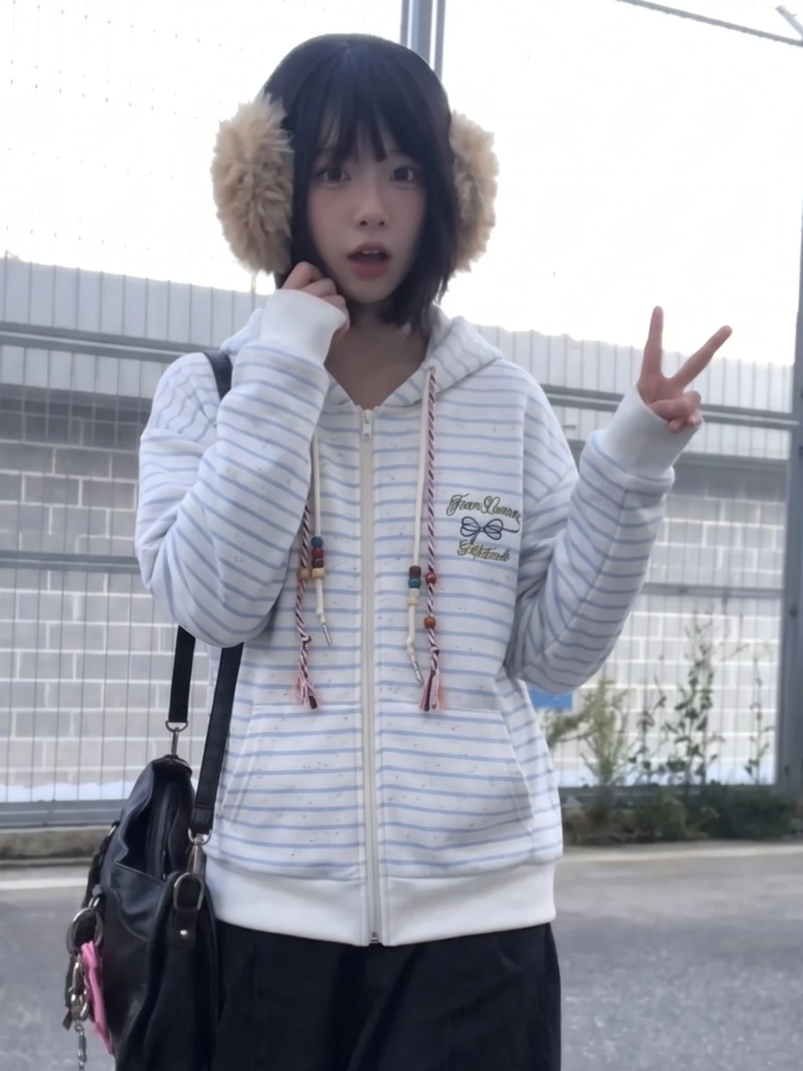 Sudadera con capucha Vintage Y2K con cremallera para mujer, Tops informales de manga larga con subcultura a rayas moradas, estilo Harajuku, ropa de calle