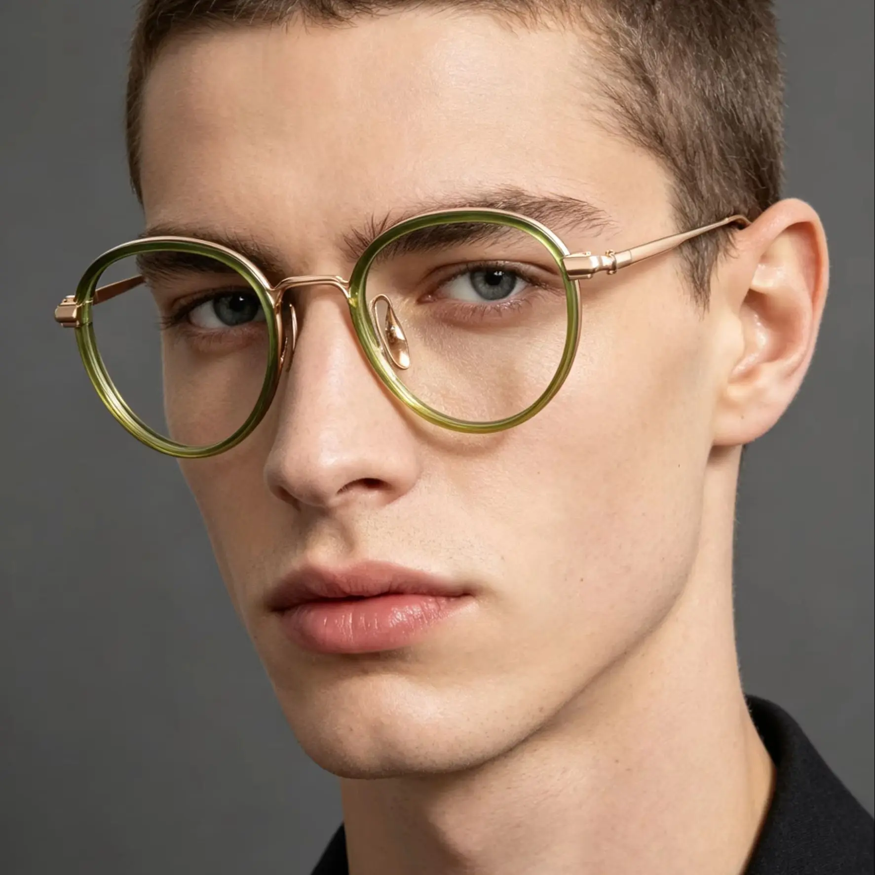 New Fashion Oval Frame Eyeglasses High Quality Acetate Titanium Glasses for Small Face
