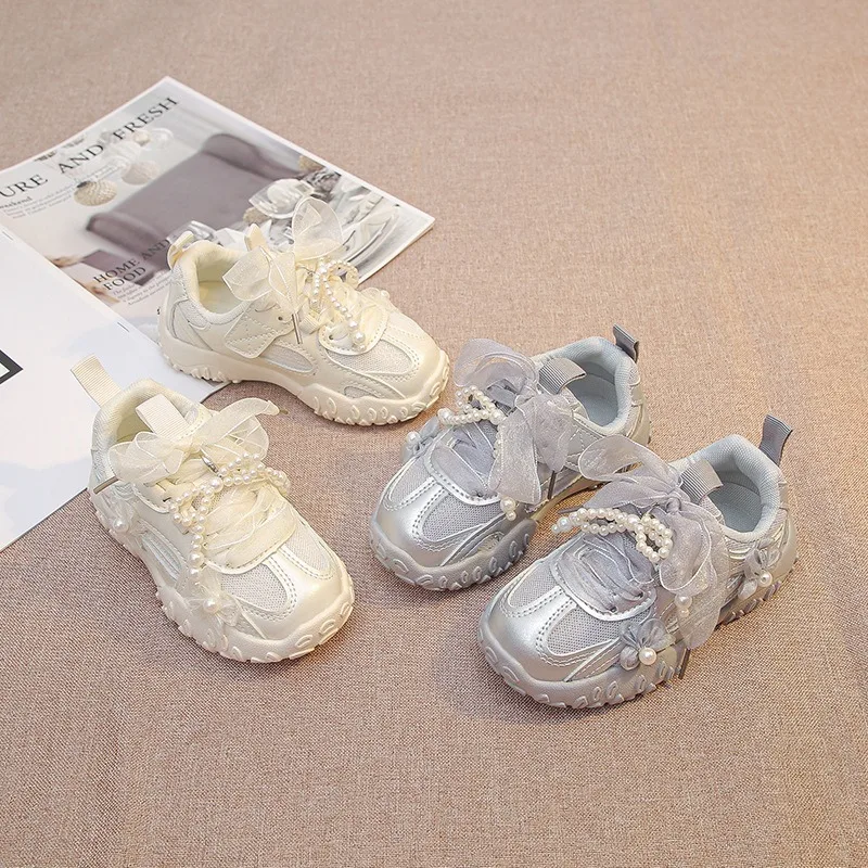 Children's Dad Sports Shoes 2026 New Mesh Breathable Mesh Shoes for Women's Treasure Spring Edition