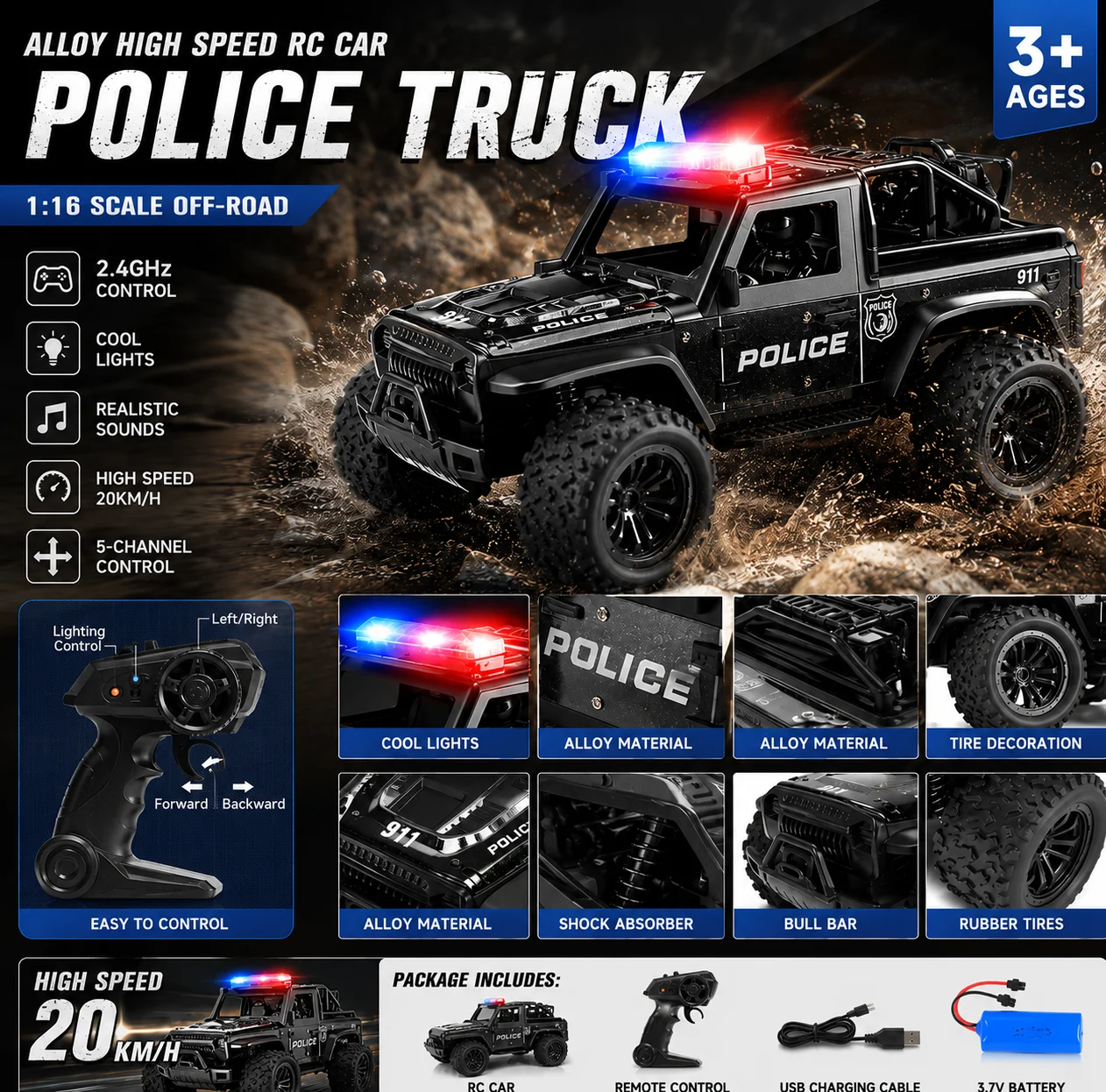 2.4G Remote Control Car 1:16 A - Outdoor Lighting Under Eaves review and price