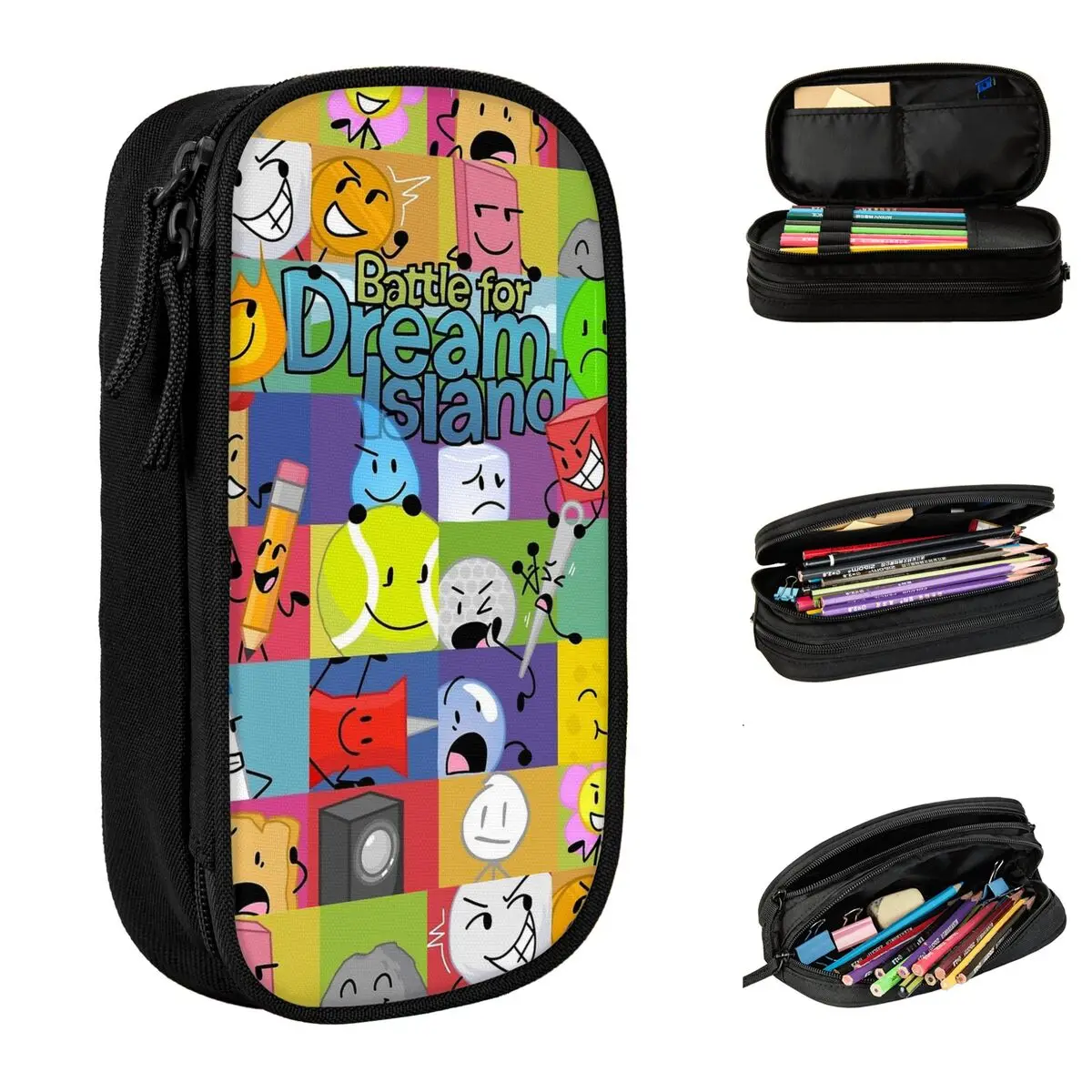 

Cartoon Pencil Cases Classic Bfdi Pen Bag Girl Boy Large Storage Students School Cosmetic Pencil Pouch