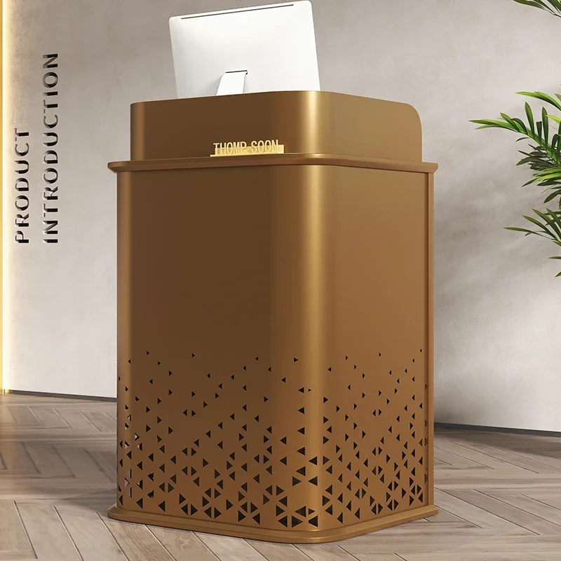 

Beauty Salon Reception Desks Modern Simple Luxury Reception Desk Counter Decorations Retro Recepcion Desk Salon Furniture