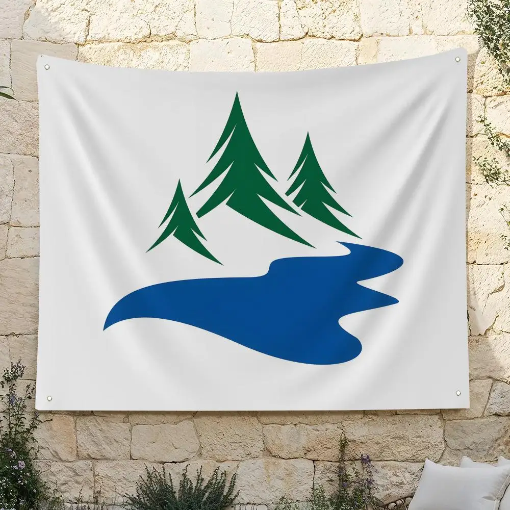 Flags Home Yard & Garden Decor Banner - Indoor Outdoor Wall Hanging Flag F-Forest RiverS