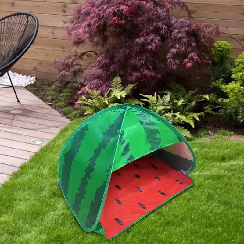 Toldo de praia em forma de melancia, barraca de acampamento à prova d'água anti UV, ultraleve, pop up, verão, proteção para animais de estimação