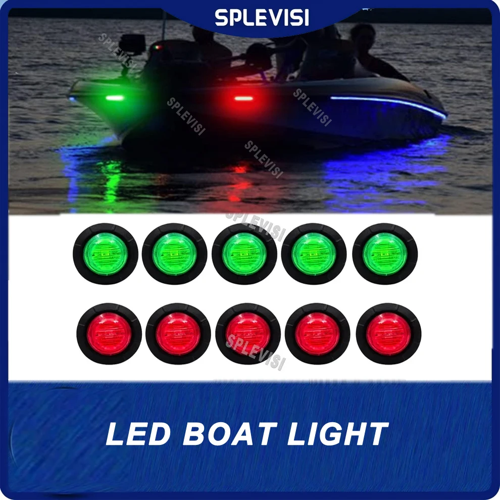 10 Pack Waterproof Marine Boat LED Utility Interior Lights Navigation Deck Courtesy Lights 12V for Yacht Pontoon Sailboat Kayak