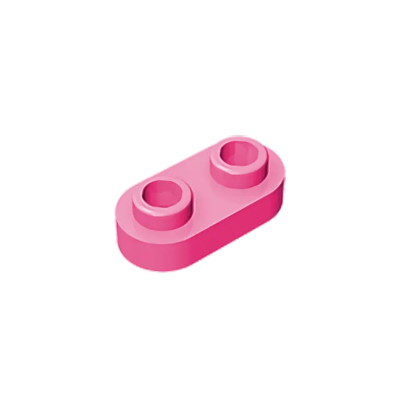 Gobricks Bausteine GDS-1403 Platte, rund 1 x 2, mit zwei offenen Bolzen, kompatibel mit Lego 35480, Kinder-DIY-Lernsteinen