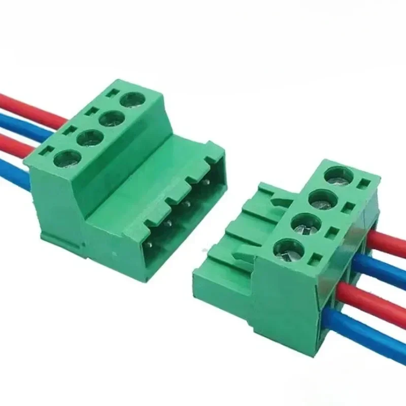2Sets 2EDG 5.08MM Soldeervrije Butt Connection Plug-In Type 2EDGRK5.08 Pluggable Green Terminal Block 2P-12P