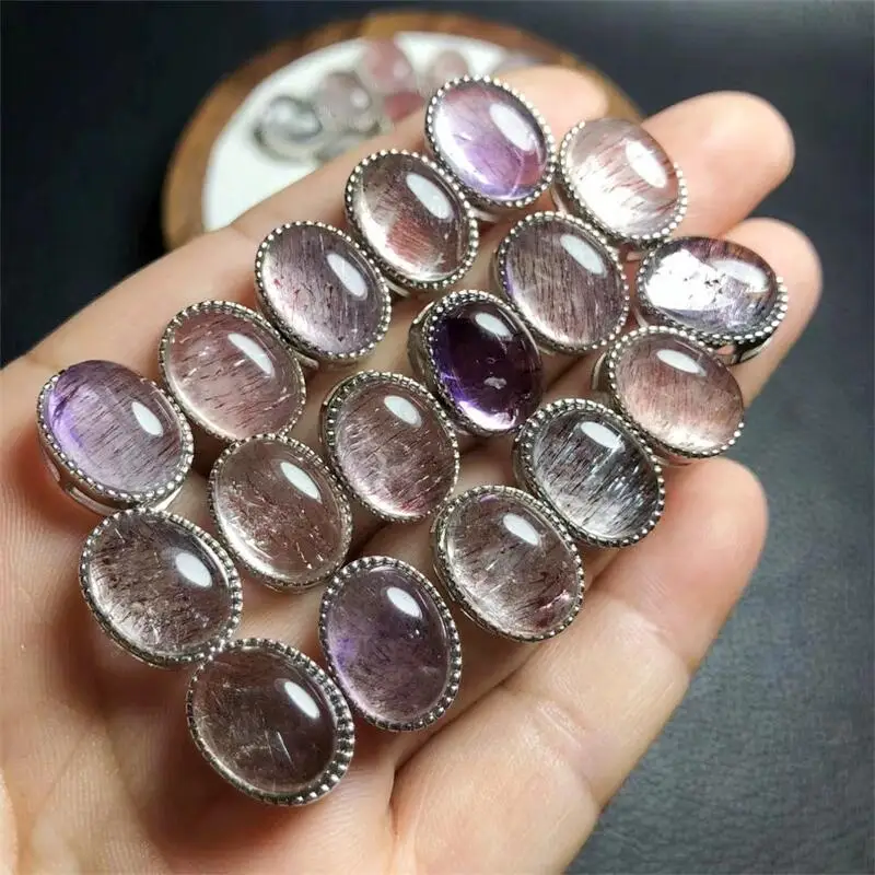 S925 Natural Super Seven Quartz Box DIY Pendant Jewelry For Women Man Healing Crystal Beads Energy Stone Reiki Gemstone 1PCS