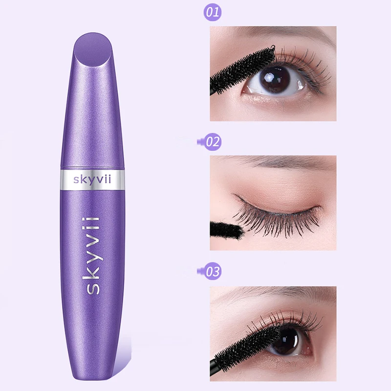 Mascara Verlenging Zwarte Wimper Wimper Verlenging Wimpers Borstel Schoonheid Make-Up Langdragende Mascara Make-Up Oog