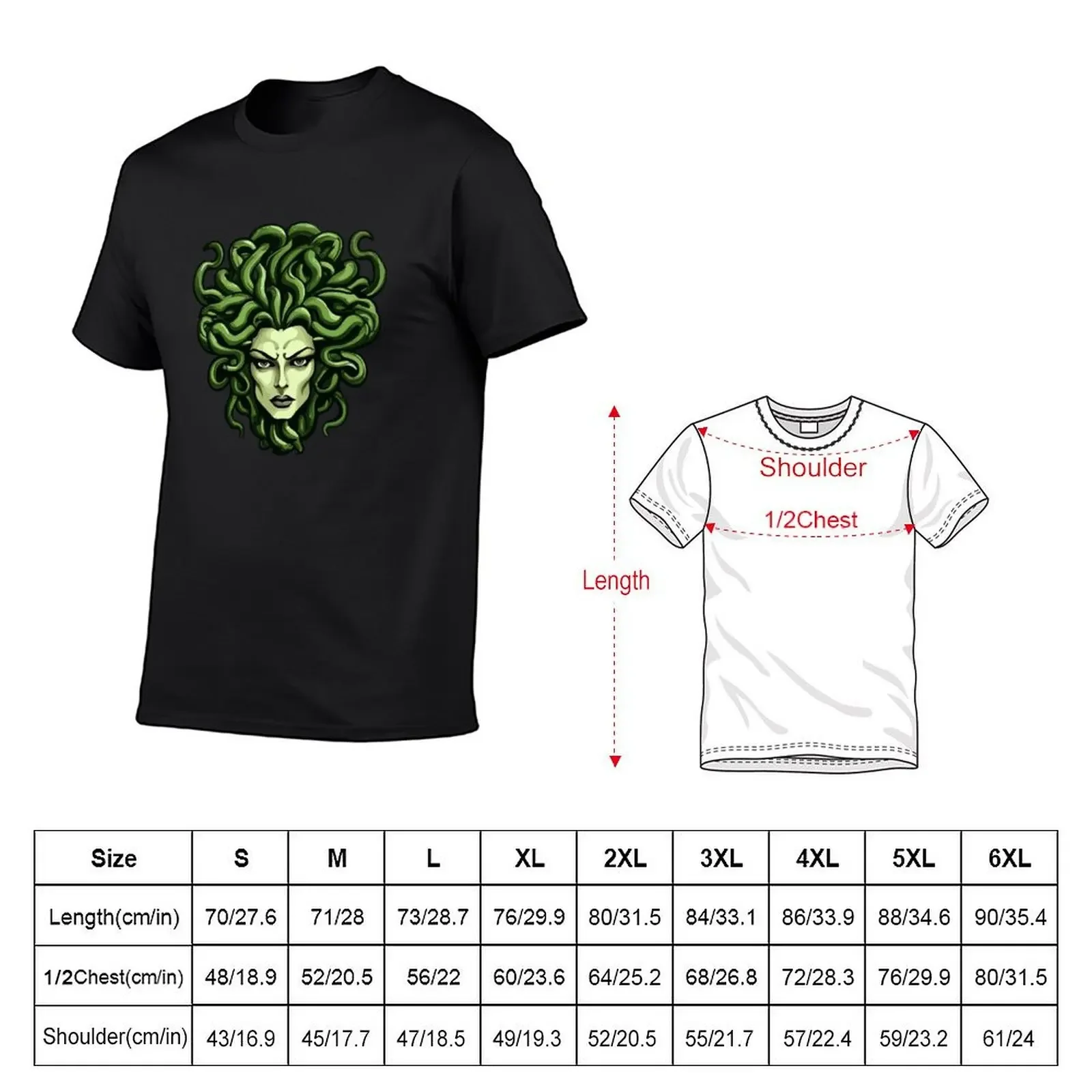 Medusa Gorgon T-Shirt plus size tops basketball graphic tees oversized t shirt vintage clothes Short sleeve tee men