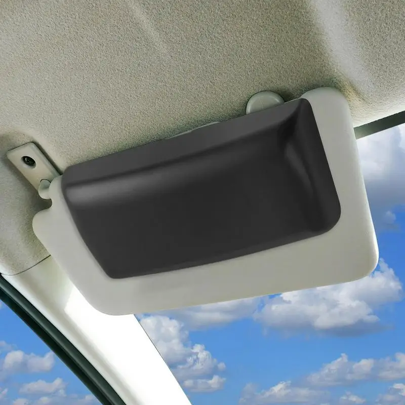 Car Visor Sunglasses Case Visor Sunglass Holder Glasses Case With Magnet High Capacity Card Clip Auto Interior Accessories