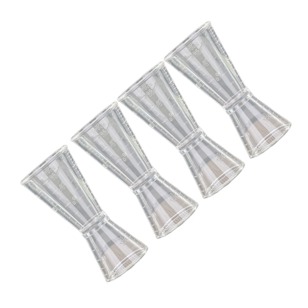 4 bicchieri dosatori in plastica premium a doppia testa per barista, misurini per cocktail party, bar domestico, dispositivo di misurazione del vino