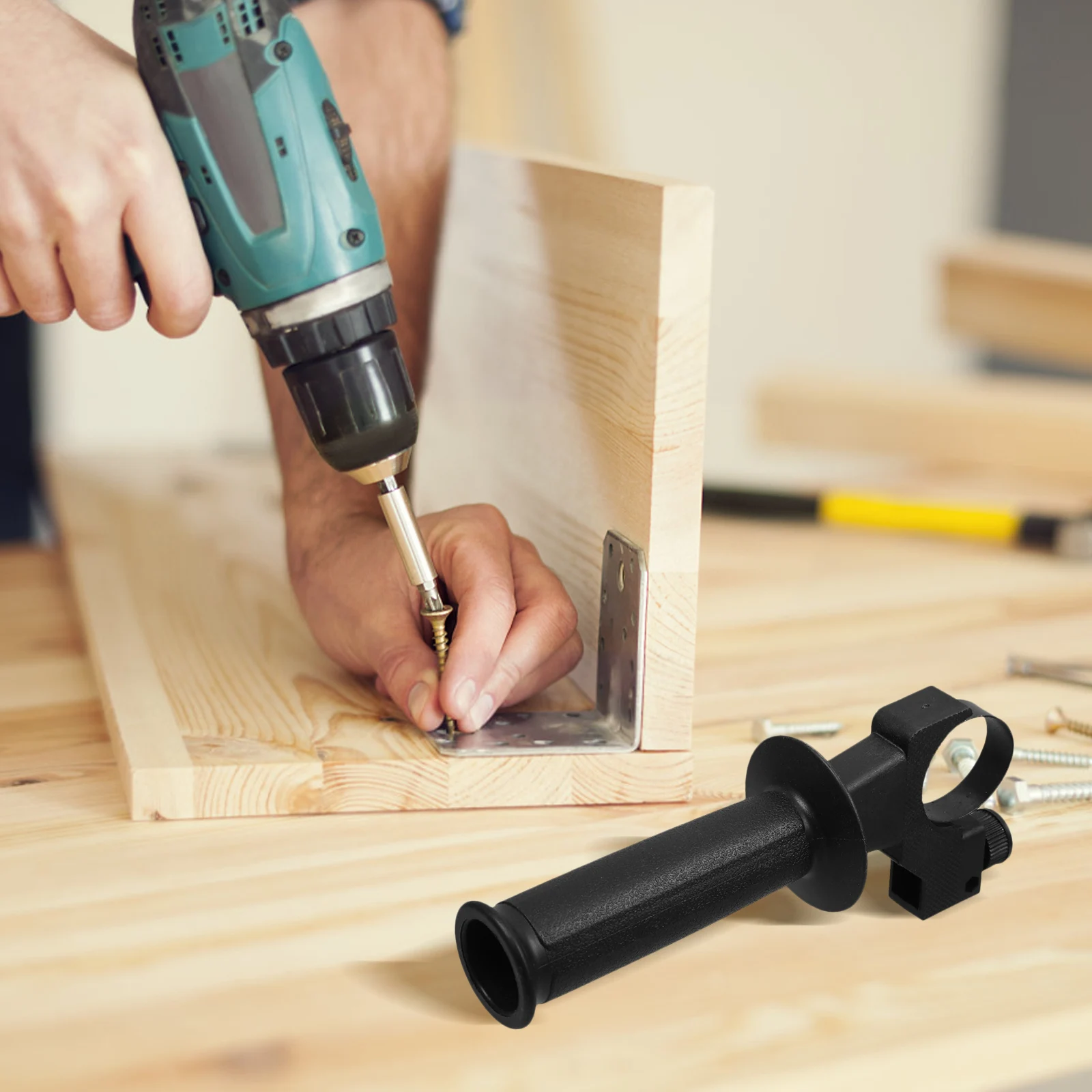 

Electric Hammer Handle Supply Angle Grinder Daily Use Side Grip Impact Drill Black Replacement
