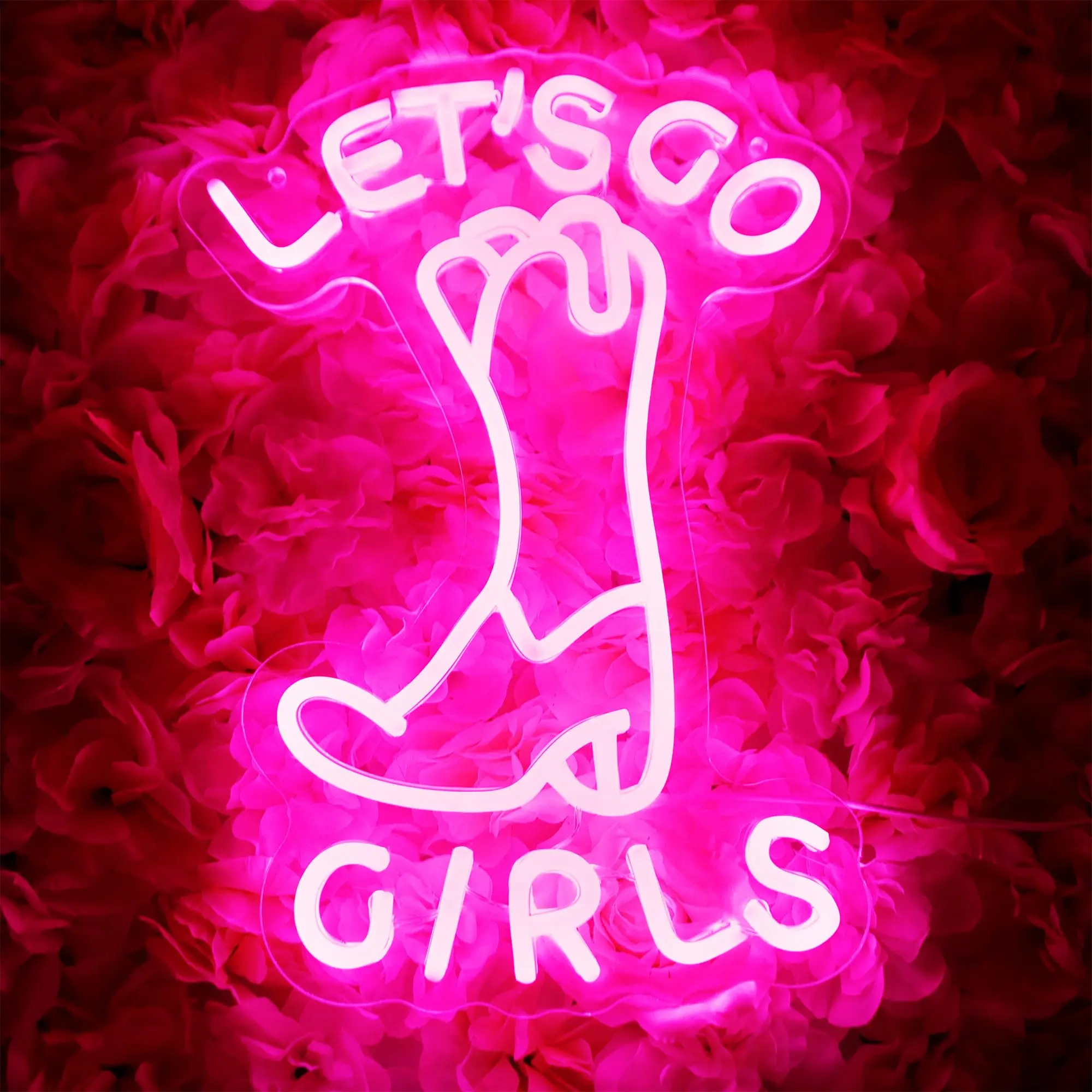 Let's go girl Neon Sign Cowboy Boots Bedroom Decor Room Wedding Decor Wall Sign Led Neon Light Home Decor Birthday Gifts