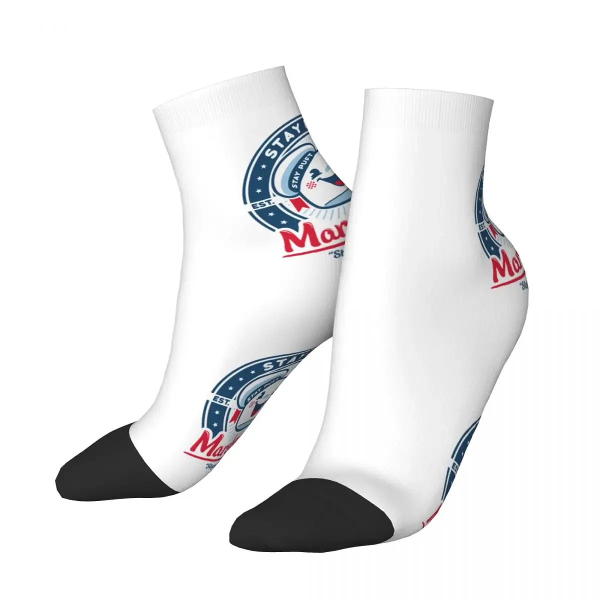 Stay Puft Marshmallows  Mens Crew Socks Unisex Kawaii 3D Printing Dress 