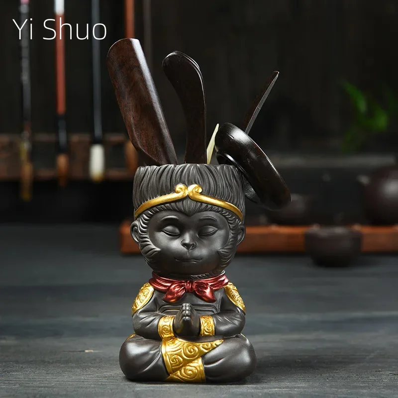 Great Sage Equal To Heaven Six Gentlemen Accessories Tea Ceremony Ebony Kung Fu Tea Set Tea Creative Ornaments Tea Set Siteel