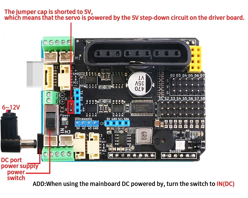 Epakefun dla Arduino UNO Mega2560 R3 karta rozszerzenia 6 ~ 35V z 4-kanałowymi silnikami serwomechanizmy porty PS2 JoystickRemoteControl