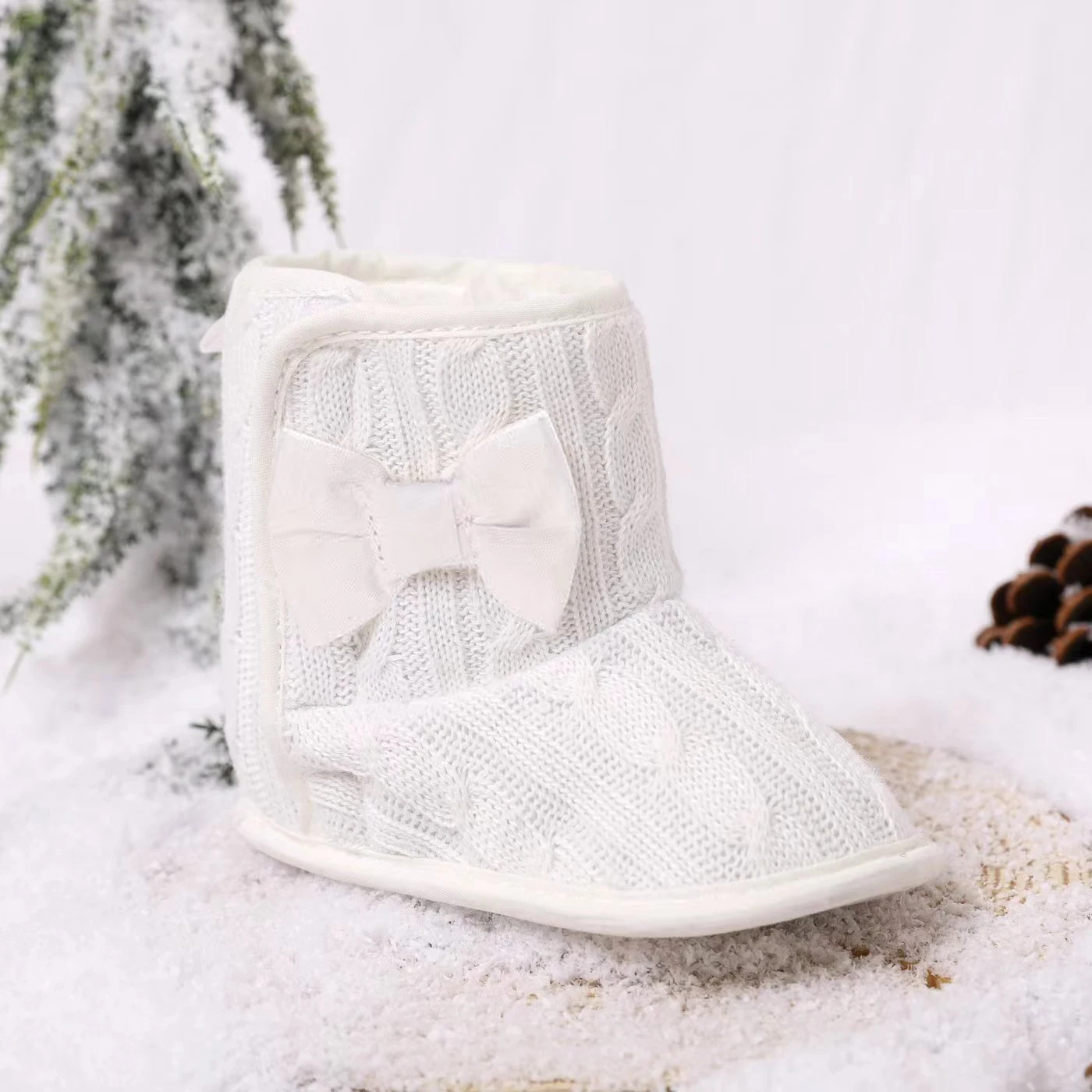 

Baby Boys Girls Kawaii & Cute Warm Plush Booties, Comfortable Breathable Snow Boots For Infant Newborn Prewalkers