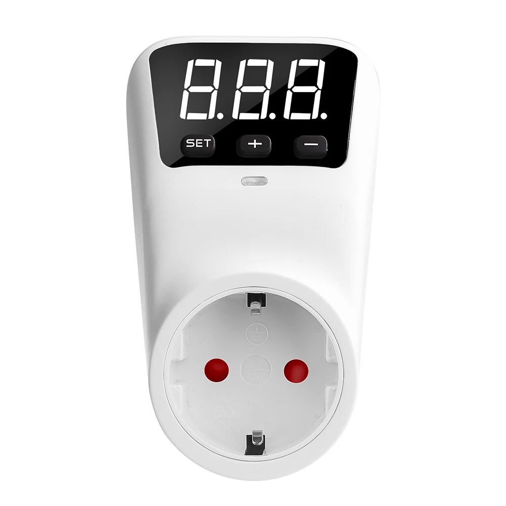 230 فولت 16A LED عرض حماية المقبس قابل للتعديل الرقمية الجهد العالي والمنخفض حماية المقبس لمكيف الثلاجة
