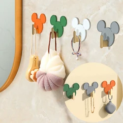 4 pezzi Disney Mickey Wall Hook Anime asciugamano autoadesivo appeso a parete chiave ombrello gancio cucina accessori per il bagno regali