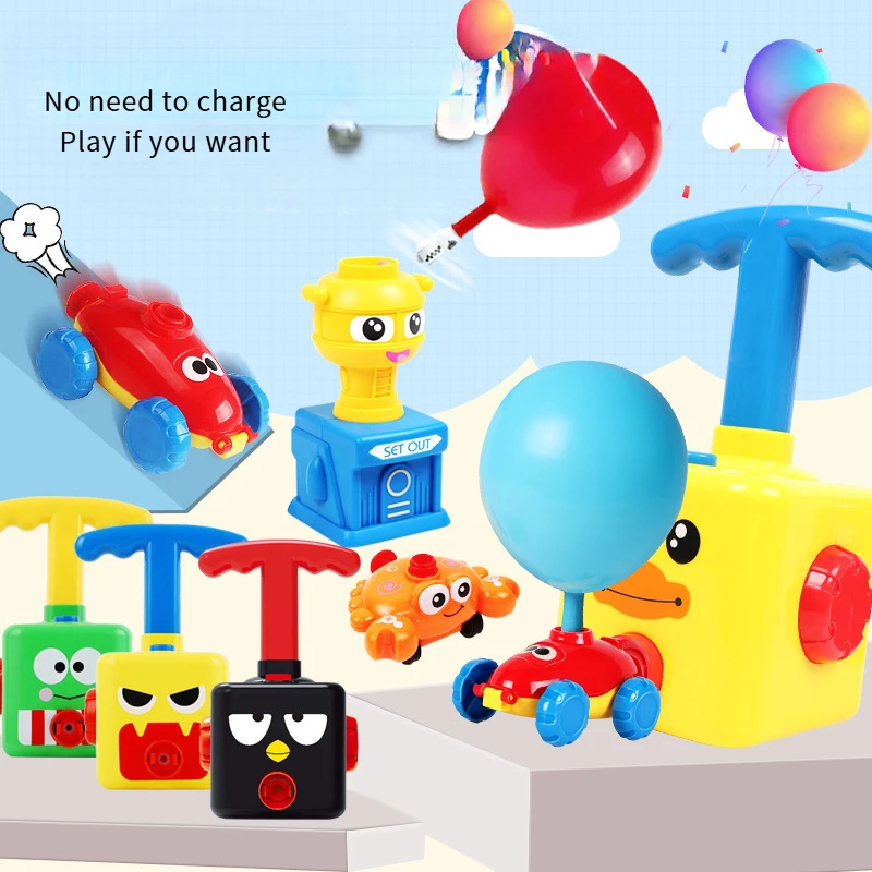 

Power Balloon Car Children's Inertial Pressing Balloon Power Car Puzzle New Unique Car Toy