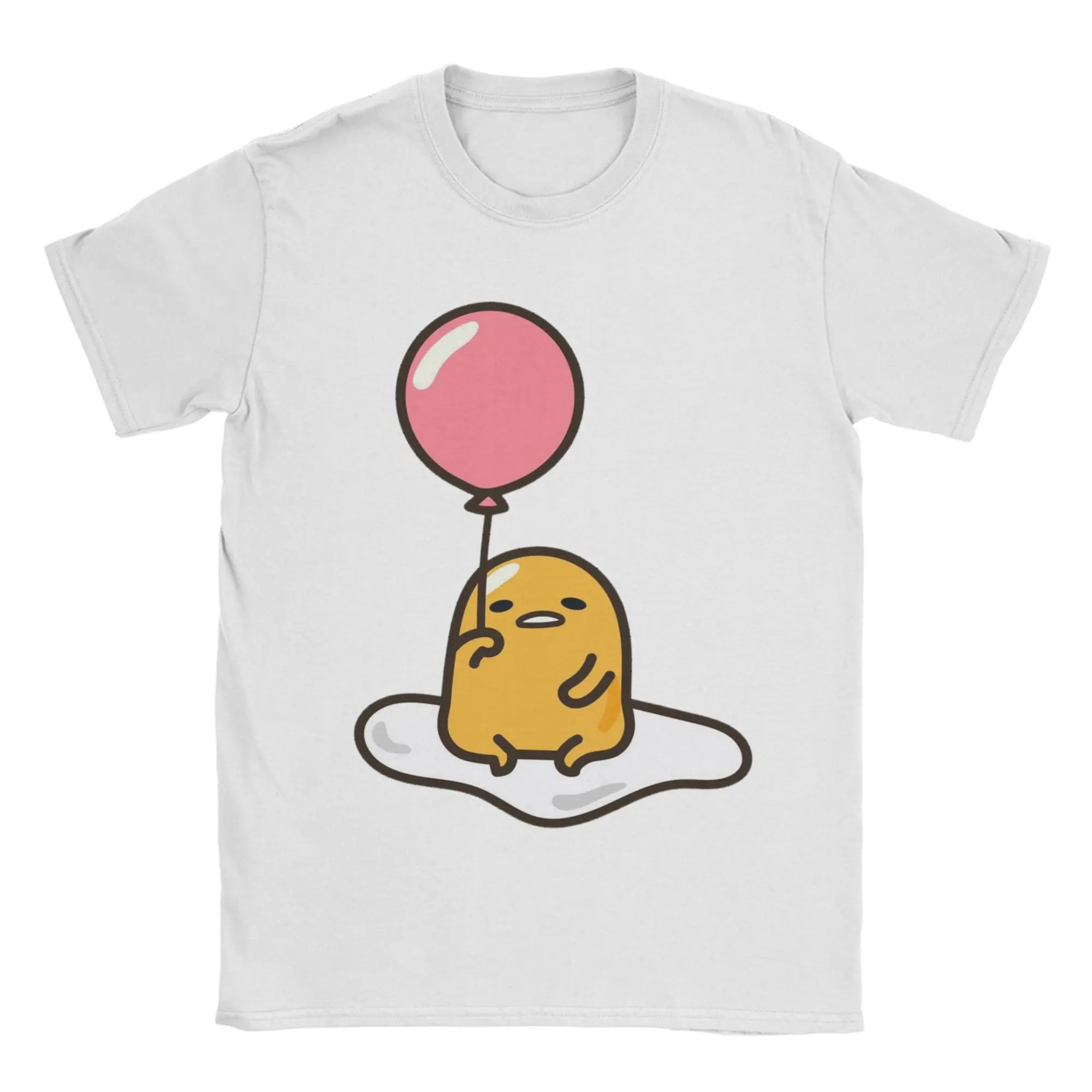 

Novelty Gudetama with Balloon T Shirt Unisex Cotton Short Sleeve O-neck Summer Tops