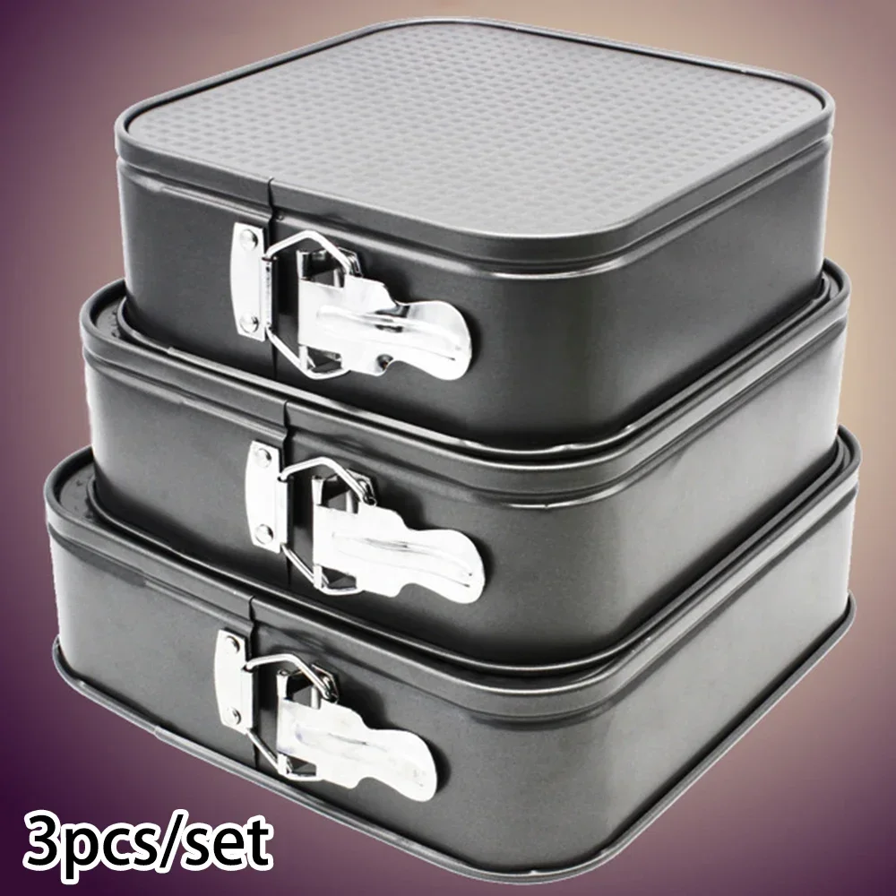 6pcs Square Living Bottom Buckle Non-Stick DIY Cake Baking Kitchen Mold Tool Cooking Cooker Mold Pan