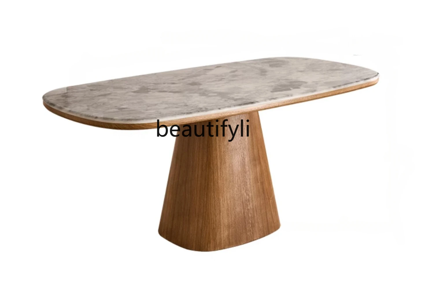 

Nordic Solid Wood Marble Dining Tables and Chairs Set Household Small Apartment Modern Simple Rectangular Oval Dining Table