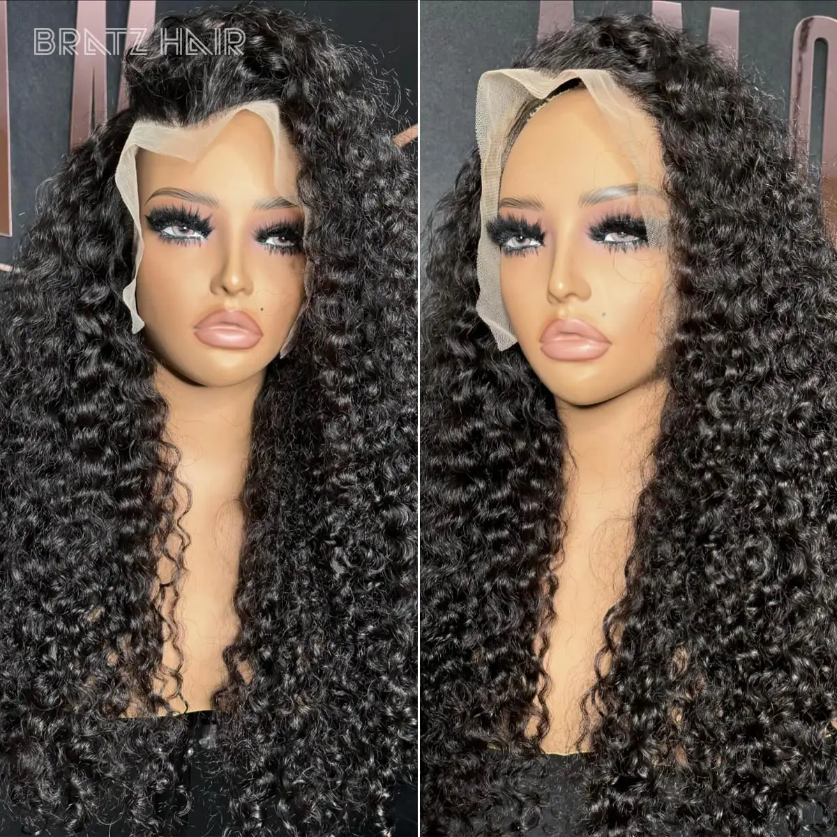 

200 Density Deep Curly 13x4 Lace Frontal Wig Deep Wave 13x6 Lace Front Wig Human Hair Preplucked 4x4 5x5 Transparent Lace Wigs