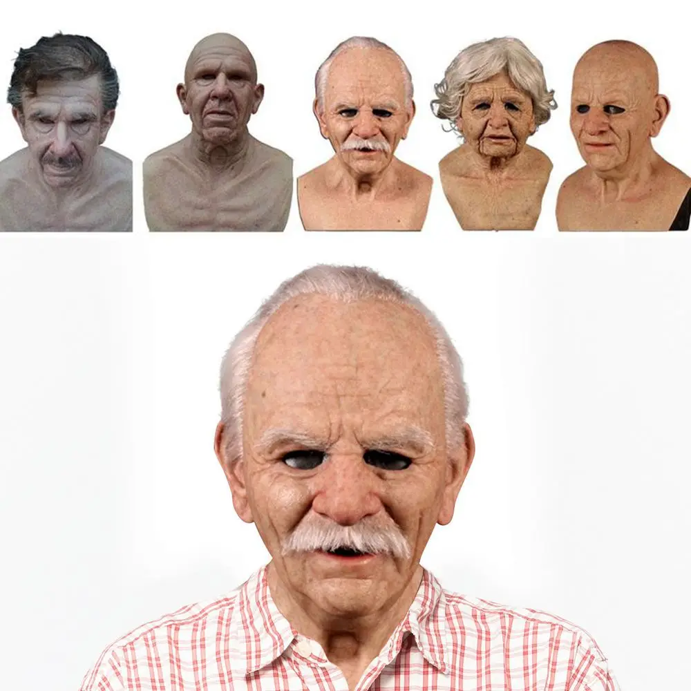 

Festival Costume Party Face Cover Party Supplies Mardi Gras Old Man Mask Cosplay Props Halloween Decoration Masquerade Mask