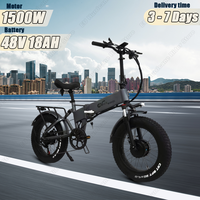 CMACEWHEEL RX20 MAX-T Electric Bike 1500W Dual Motor 48V18Ah Lithium Battery Electric Bicycle 20*4.0-In Fat Tire Commuting EBike