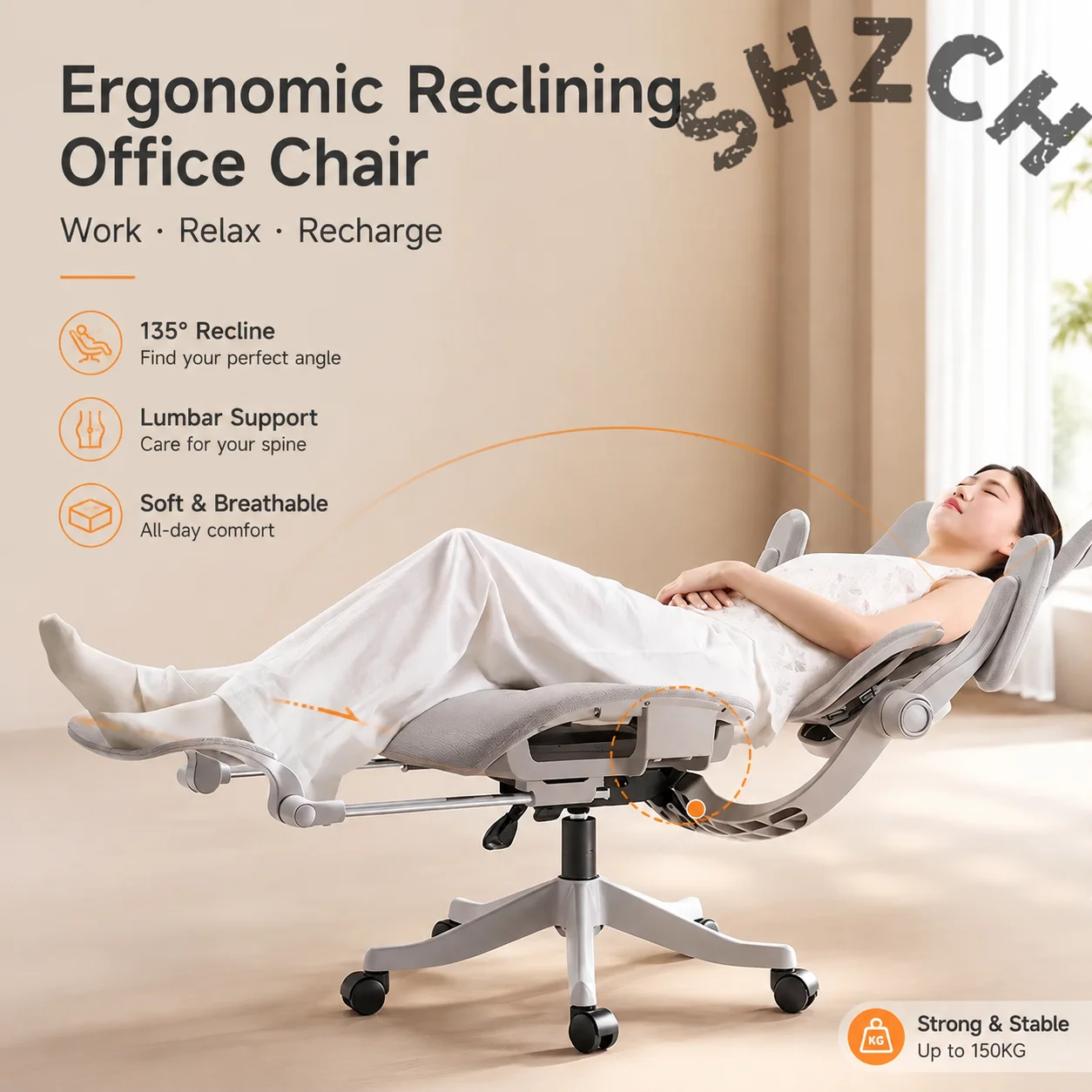 Pink Fabric Folding Computer Chair with Casters – Compact, Lightweight, and Versatile for Office, Nail Salon, or Home Use