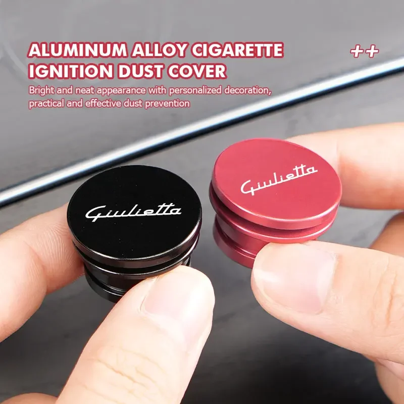 Hub Caps Aluminum Car Cigarette Lighter Dust Cap Cover Auto Interior Accessories For Alfa Romeo 159 Giulietta Giulia 147 Mito 15