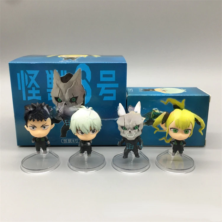 Amine KAIJU NUMBER EIGHT Blind Box Q Version Kafuka Reno Kikoru PVC Action Figures Toy Blind Bag Decor Kids Gifts Random 1Pcs