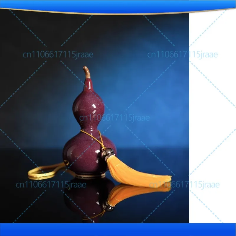 Kiln change grape purple! Small gourd ornament! Jun porcelain ornament