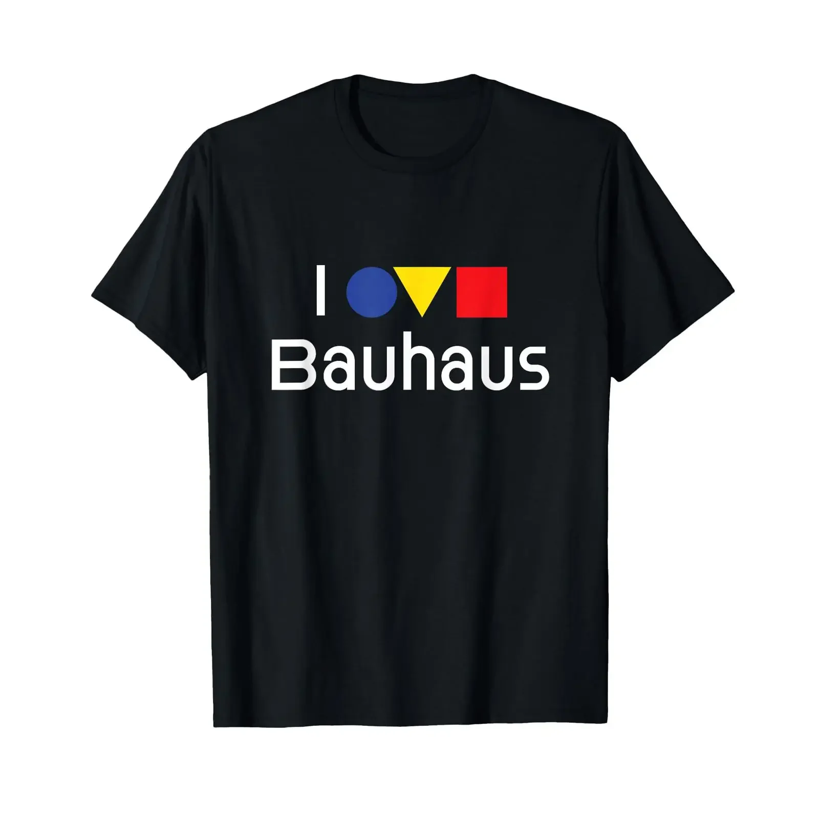 T Shirt with quot I Love Bauhaus in Design vintage Washed Breathable fashion Casual Slightly Stretched Versatile Comfortable
